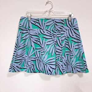 Tommy Bahama Tropical Palm Coastal  Pleated Athletic Skort Teal L